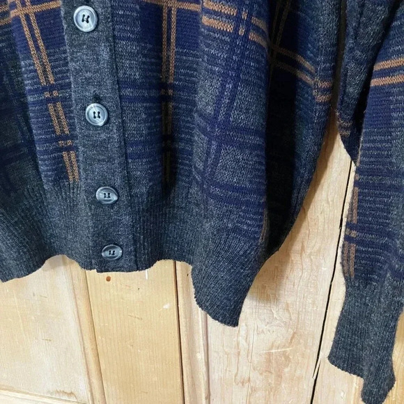 Cambridge Classics Mens Vintage 90s Grunge Grandpa Italy Cardigan XL Gray FA EXC - Picture 4 of 10